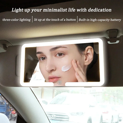 GlowVisor™ LED Makeup Mirror 🚗💡 Flawless Anywhere
