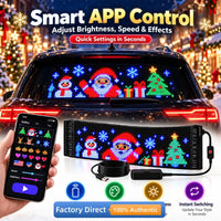 Car Decor Advertising Logo Lights Outdoor LED Matrix Pixel Scrolling Screen DIY Customize Patterns,Animations,Text Warning Light