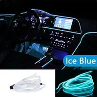 1-5M Car Interior Lights LED Strip Atmosphere Lamp DIY Styling Decorative Light USB EL Wiring Auto Interior Decor Accessories