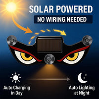 Solar Car Window Devil Eyes Driving Warning Strobe Lights LED Ambient Lights Windshield LED Demon Eyes Car Lights Accessories