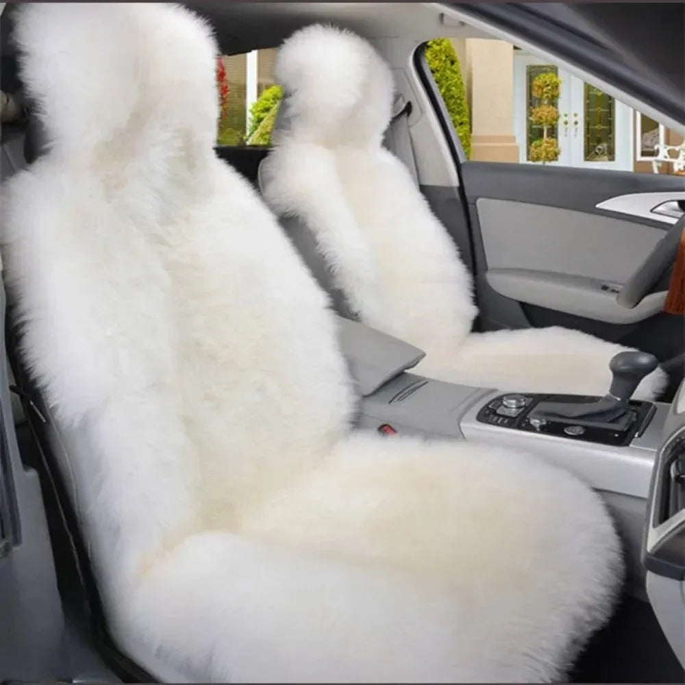 New Warm Car Seat Covers Fluffy Universal Auto Seat-Cover Mat Full Cover Wool Velvet Seats Protector Car Front Seat