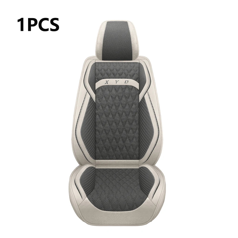 Universal Flax Car Seat Covers for Jeep Cherokee WK2 WJ 2004 2014 Patriot Wrangler Compass 2007 2019 Renegade for Vehicle Parts