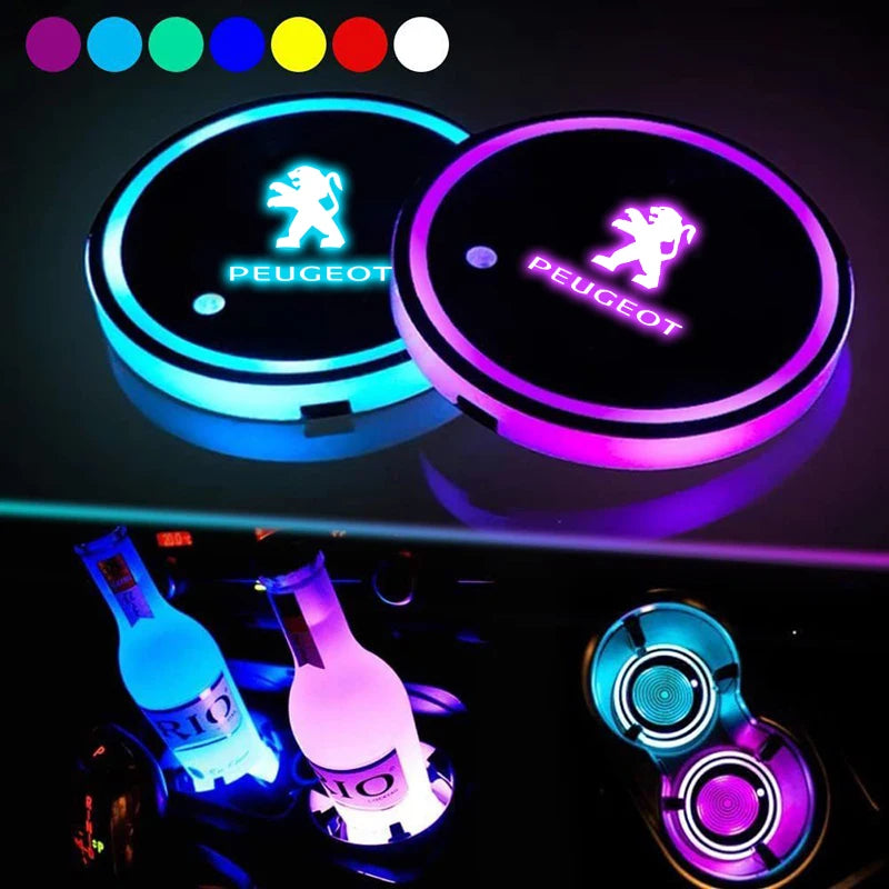 Car Water Cup Mat Drink Holder For Peugeot 106 107 206 207 208 301 307 308 406 407 408 508 607 2008 3008 4008 5008 GT RCZ Rifter