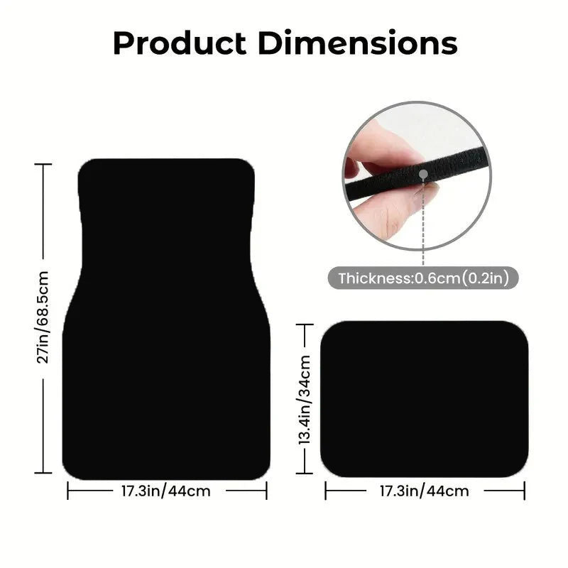 4PCS Personality Print Car Floor Mats for Renault Megane Clio Captur Duster Volvo Xc90 Xc60 S60 S90 Dacia Duster Car Accessories