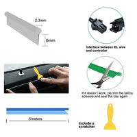 1-5M Car Interior Lights LED Strip Atmosphere Lamp DIY Styling Decorative Light USB EL Wiring Auto Interior Decor Accessories