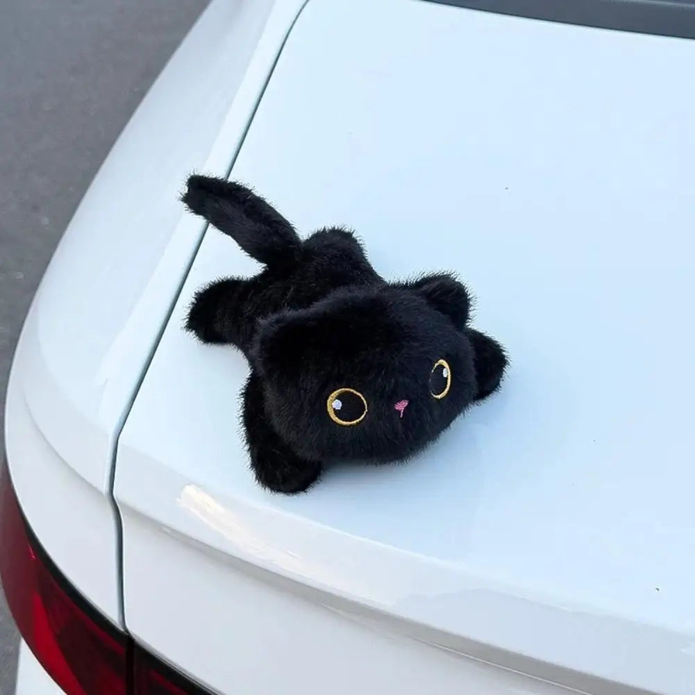 Magnetic Car Plush Toy Cute Cat Bear Stuffed Doll Roof Trunk External Decoration Magnet Car Ornament Styling Accessory