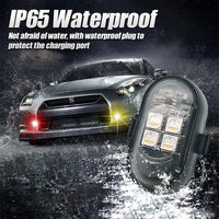 Upgrade RGB Car Atmosphere Lights, Larger Battery & Brighter, Type-C Charging Cable, Wireless Remote Multi-Mode for Car Motorcyc