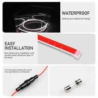 12V Car Hood Light Strip Dynamic Car LED Strip Light Exterior Flexible Headlight Waterproof Daytime Running Light Strip For Car