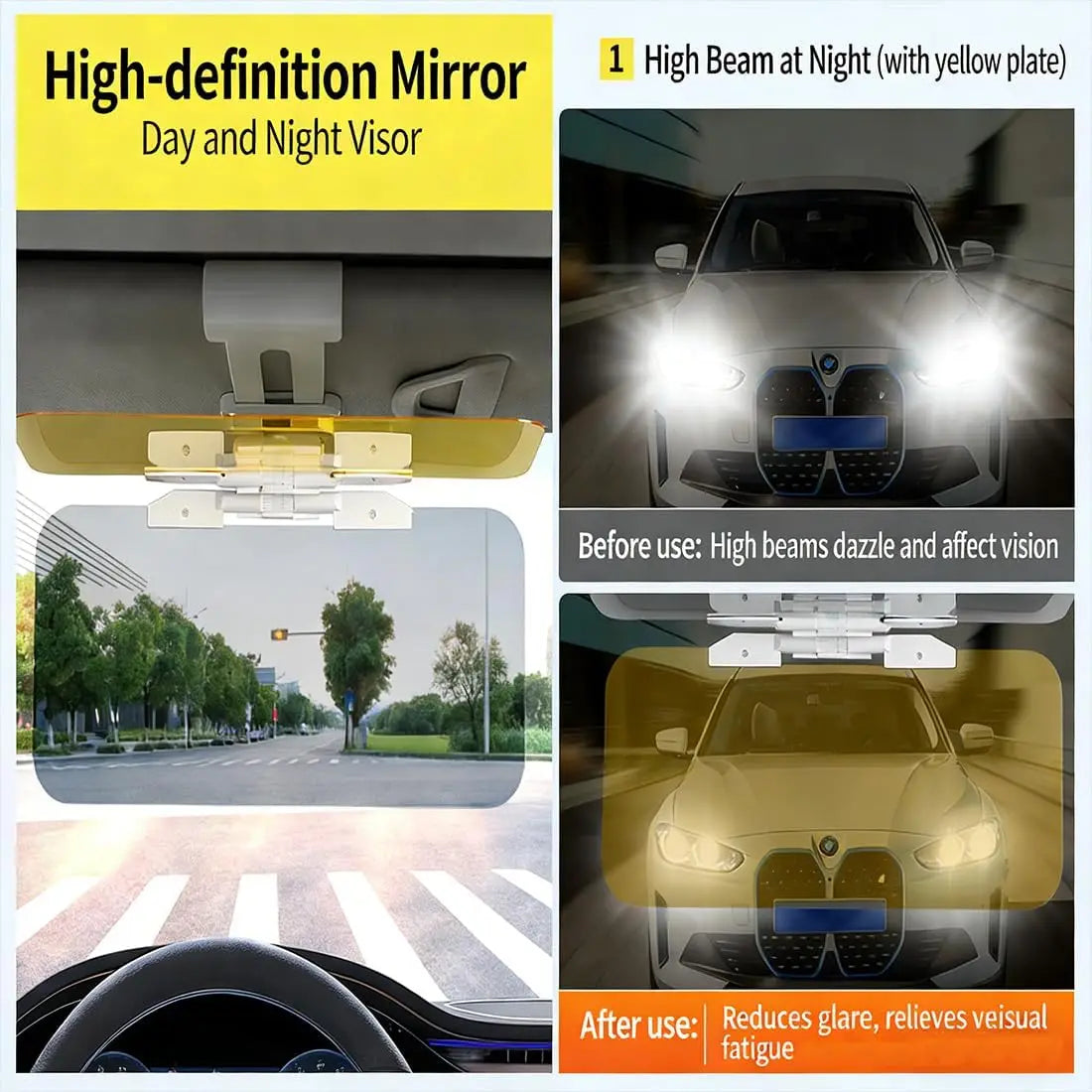 ClearDrive™ Visor Shield 🌤️ — Day & Night Anti-Glare Protection