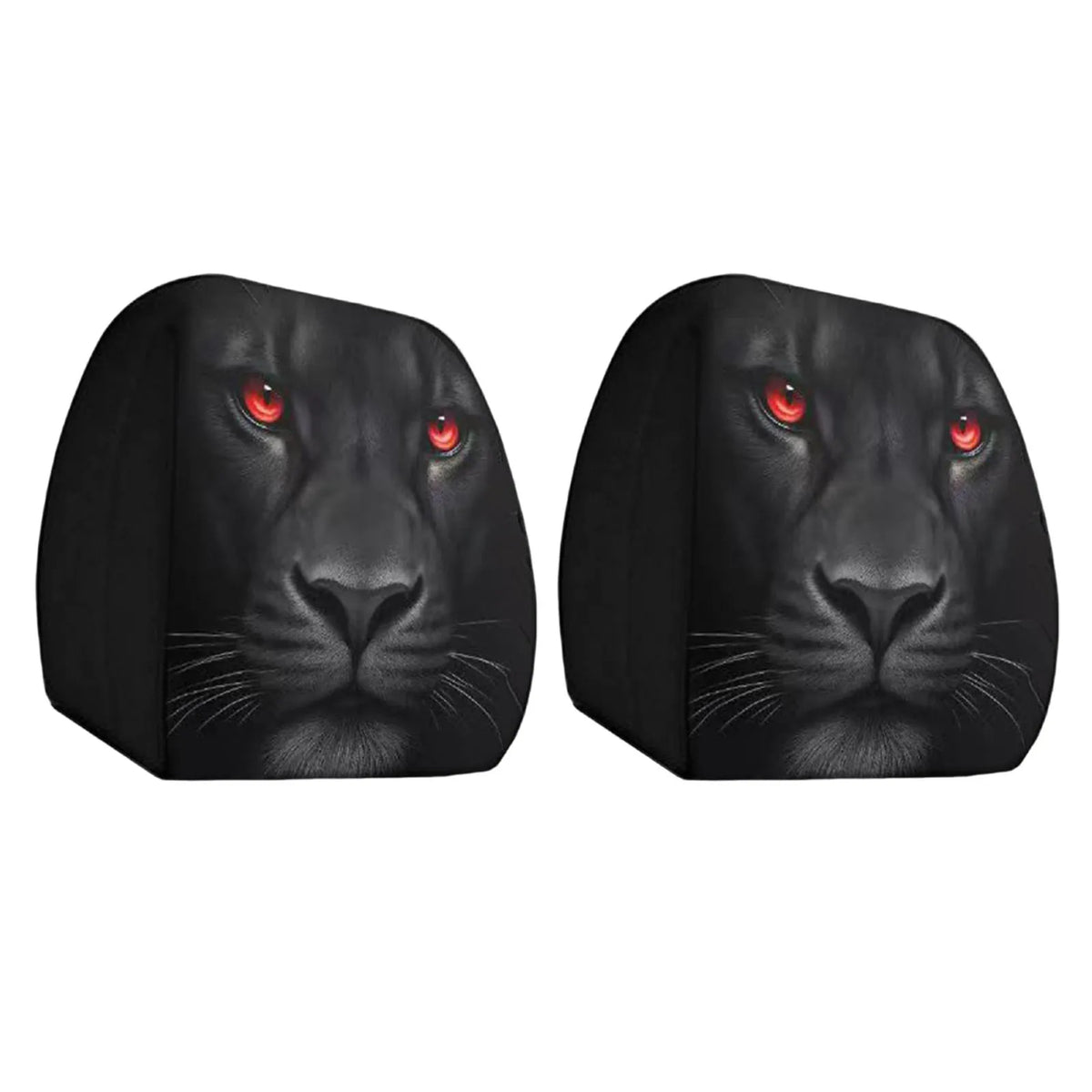 2Pcs Breathable Car Seat Pillowcase Lightweight Stylish Interior Decor Funny Cartoon Pattern Headrest Covers for Themed Parties