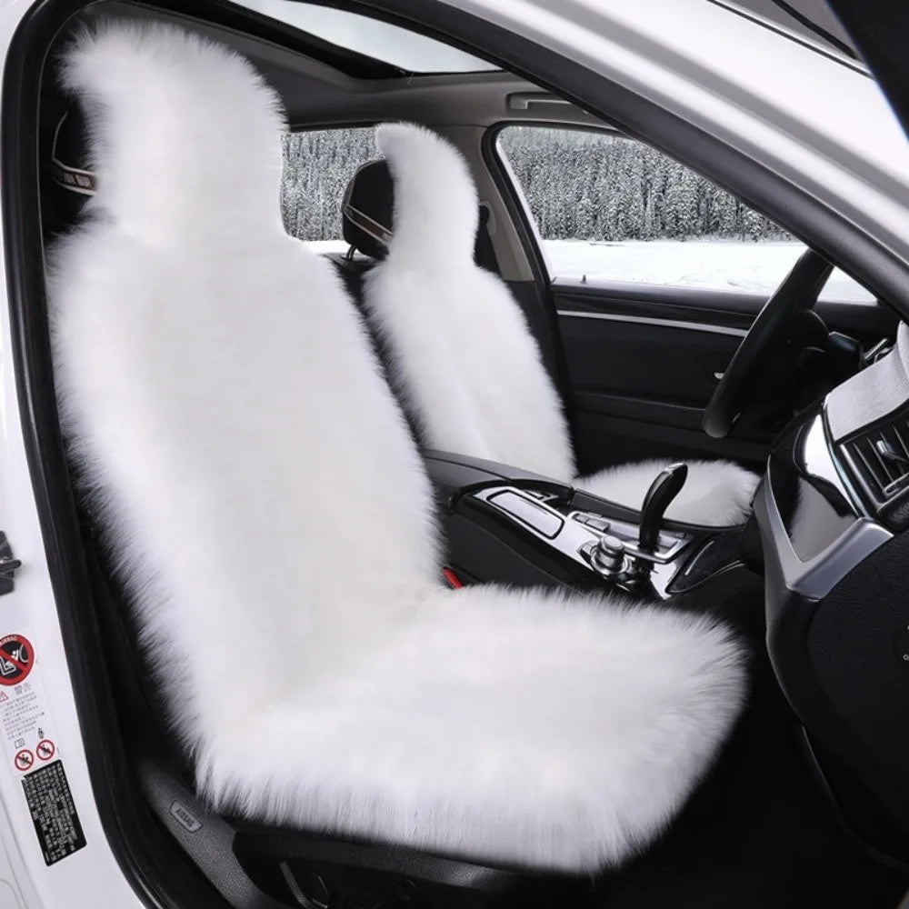 New Warm Plush Car Seat Covers Fluffy Wool Velvet Auto Seat-Cover Mat Universal Full Cover Seats Protector Winter