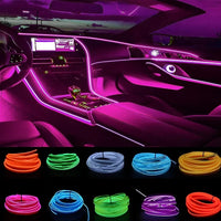 1-5M Car Interior Lights LED Strip Atmosphere Lamp DIY Styling Decorative Light USB EL Wiring Auto Interior Decor Accessories