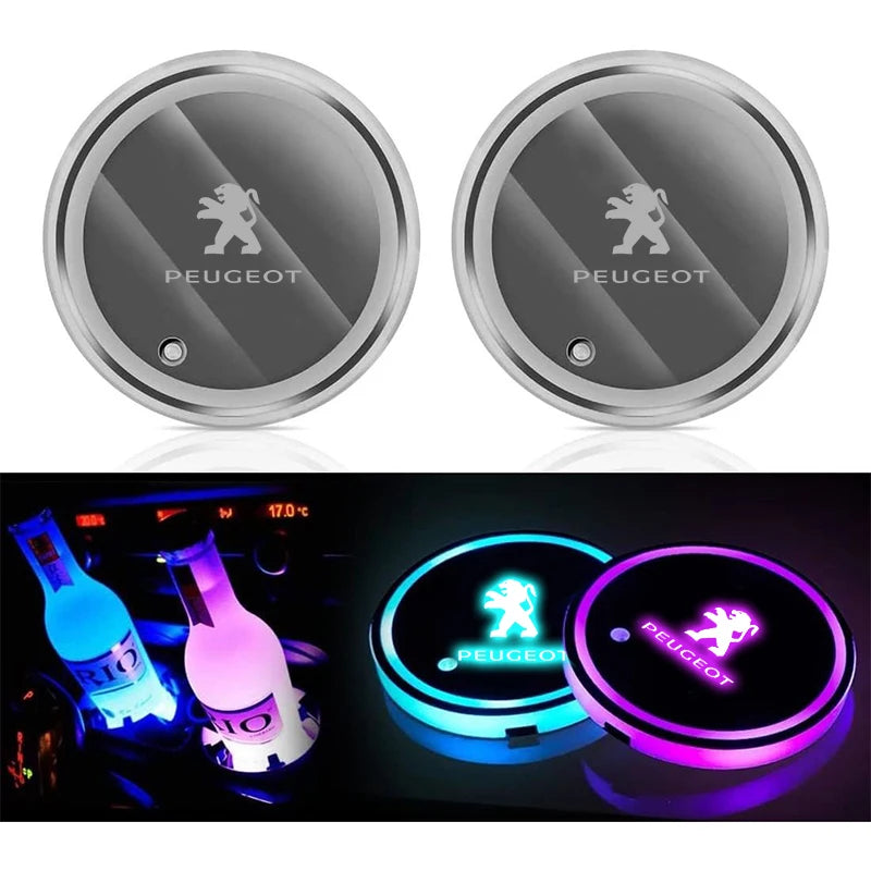 Car Water Cup Mat Drink Holder For Peugeot 106 107 206 207 208 301 307 308 406 407 408 508 607 2008 3008 4008 5008 GT RCZ Rifter