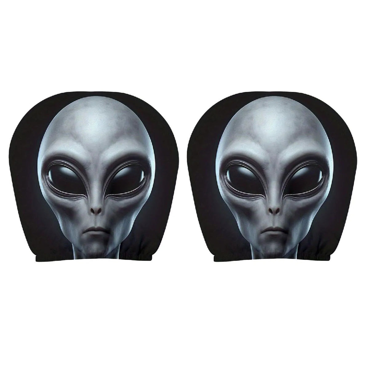 2Pcs Breathable Car Seat Pillowcase Lightweight Stylish Interior Decor Funny Cartoon Pattern Headrest Covers for Themed Parties