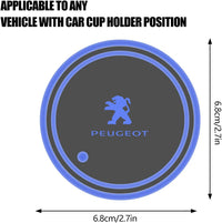 Car Water Cup Mat Drink Holder For Peugeot 106 107 206 207 208 301 307 308 406 407 408 508 607 2008 3008 4008 5008 GT RCZ Rifter