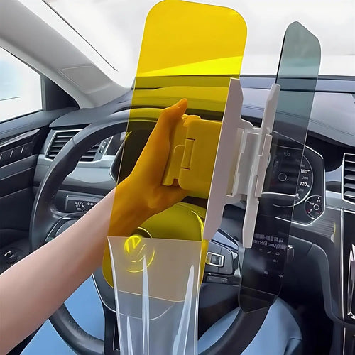 Day/Night 2 in 1 Polarized Car Sun Visor Extender Anti-Glare UV Protection Clip-On Shield for Auto Safety Driving
