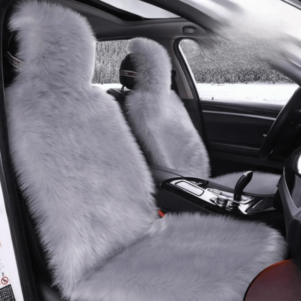 New Warm Car Seat Covers Fluffy Universal Auto Seat-Cover Mat Full Cover Wool Velvet Seats Protector Car Front Seat
