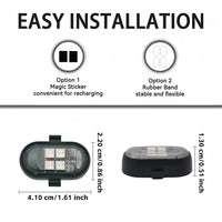 Upgrade RGB Car Atmosphere Lights, Larger Battery & Brighter, Type-C Charging Cable, Wireless Remote Multi-Mode for Car Motorcyc