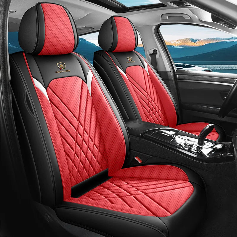 Five-Seat Car Seat Covers Full Wrap Simple Design Multiple Color Options Universal Fit for Most Cars