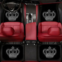 2pcs/4pcs Durable Car Floor Mats With Queen Crown Design - Suitable For All Vehicle Models, Front And Rear Mats, Car Interior Ac