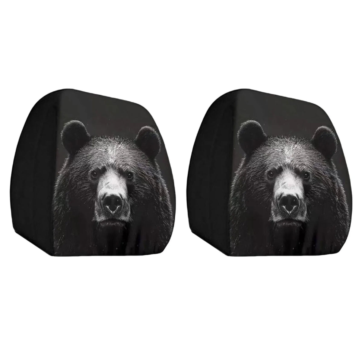 2Pcs Breathable Car Seat Pillowcase Lightweight Stylish Interior Decor Funny Cartoon Pattern Headrest Covers for Themed Parties