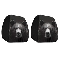 2Pcs Breathable Car Seat Pillowcase Lightweight Stylish Interior Decor Funny Cartoon Pattern Headrest Covers for Themed Parties