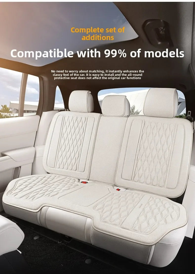 Universal High Quality Linen Car Seat Full Cover Breathable Flax Luxury Sedan SUV. Seat Cushion Seats Car Full Cover Protection