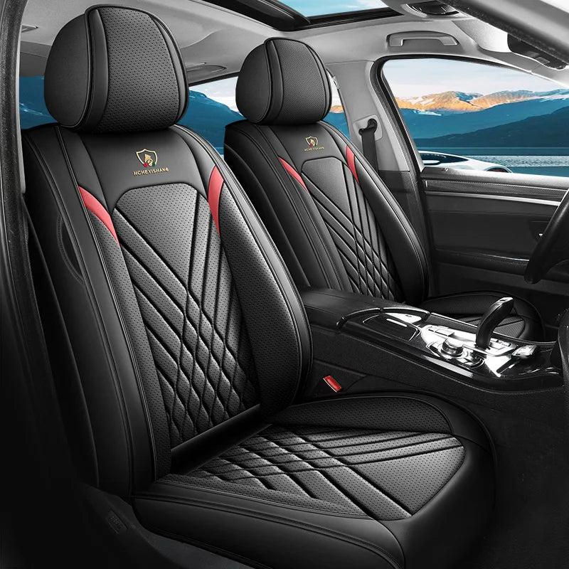 Five-Seat Car Seat Covers Full Wrap Simple Design Multiple Color Options Universal Fit for Most Cars