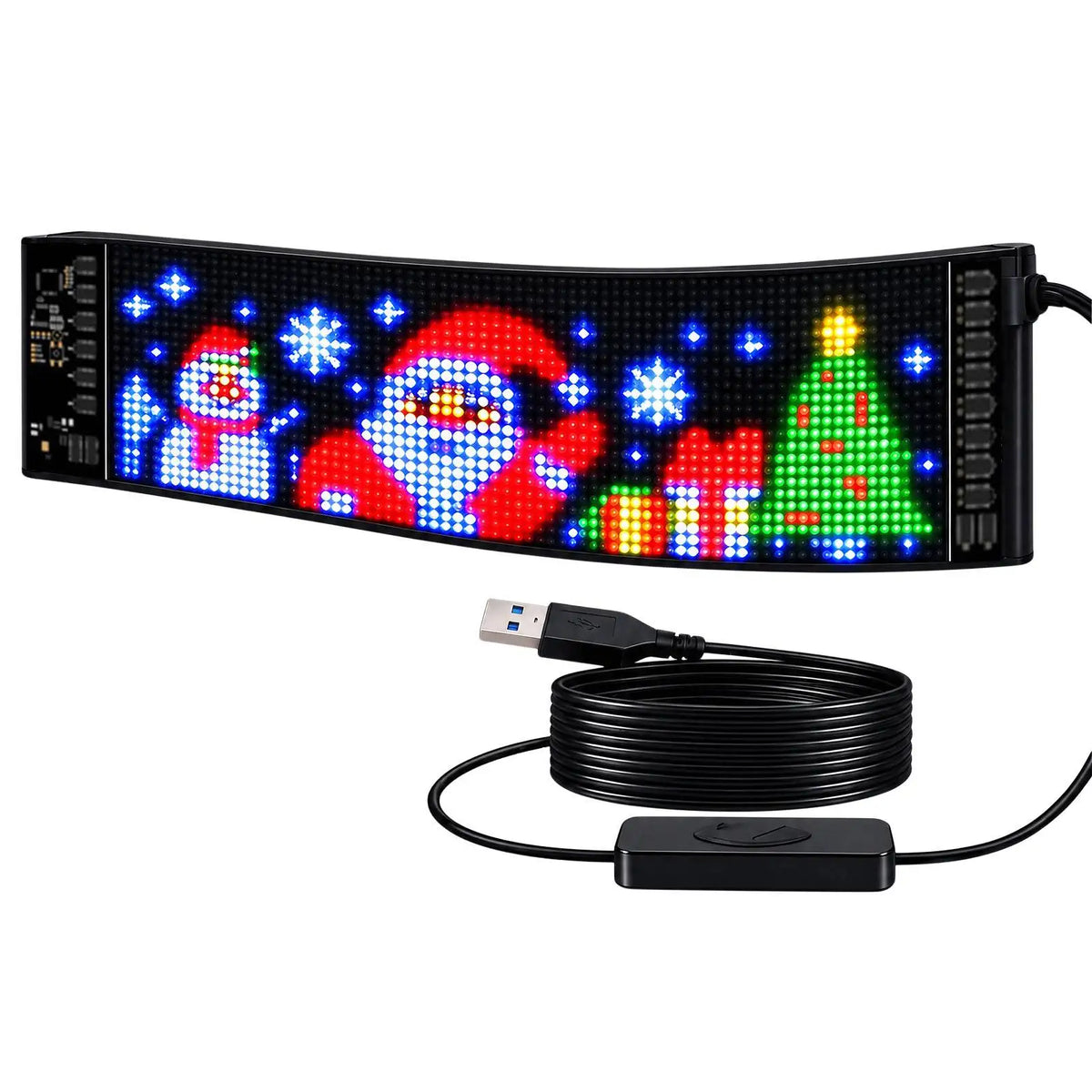 Car Decor Advertising Logo Lights Outdoor LED Matrix Pixel Scrolling Screen DIY Customize Patterns,Animations,Text Warning Light