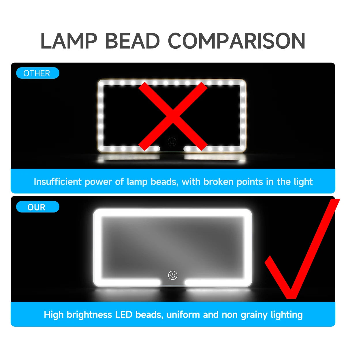 GlowVisor™ LED Makeup Mirror 🚗💡 Flawless Anywhere