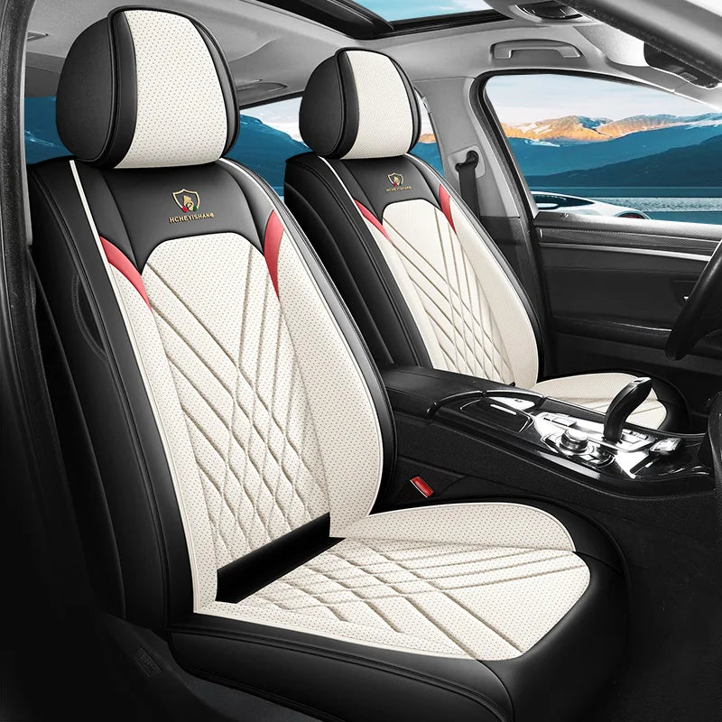 Five-Seat Car Seat Covers Full Wrap Simple Design Multiple Color Options Universal Fit for Most Cars