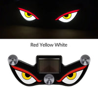 Solar Car Window Devil Eyes Driving Warning Strobe Lights LED Ambient Lights Windshield LED Demon Eyes Car Lights Accessories