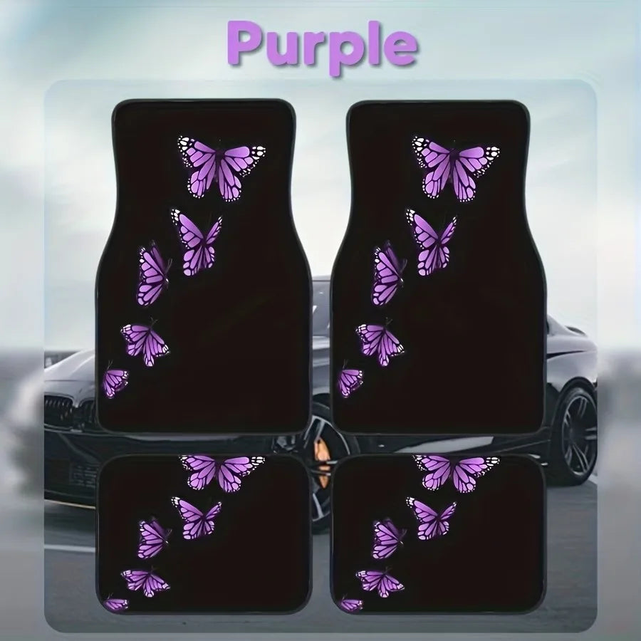 4PCS Personality Print Car Floor Mats for Renault Megane Clio Captur Duster Volvo Xc90 Xc60 S60 S90 Dacia Duster Car Accessories