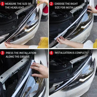 LED DRL Car Daytime Running Light Flexible Waterproof Strip Auto Headlights White Turn Signal Yellow Brake Flow Lights 12V