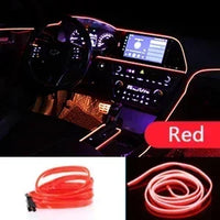 1-5M Car Interior Lights LED Strip Atmosphere Lamp DIY Styling Decorative Light USB EL Wiring Auto Interior Decor Accessories
