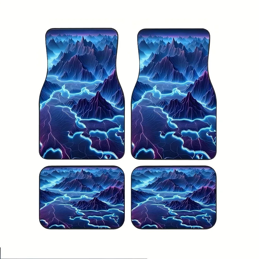 4PCS Personality Print Car Floor Mats for Renault Megane Clio Captur Duster Volvo Xc90 Xc60 S60 S90 Dacia Duster Car Accessories