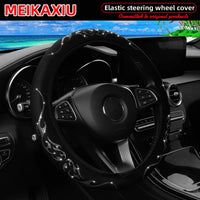 Blingbling Flame Totem Leather Car Wheel Cover Women's Style No Inner Rim Suitable for 37-38cm Car Accessories