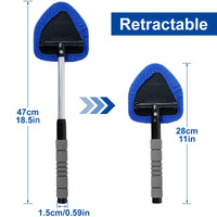 Window Scraping Mist Eliminator Microfiber Car Window Cleaner Telescopic Windshield Cleaning Tools Auto Accessories