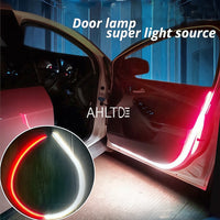 1/2/4pcs Car Warning Signal Lamp Auto Door Light Strip Flexible Welcome Parking Strobe Anti Collision Led Decoration Accessories