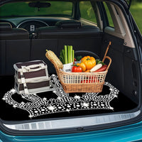 1pc Car Trunk Mat With Printed Crown Design, 2D Flat. An Essential Travel Item Featuring An Elegant Crown Print Pattern That Enh