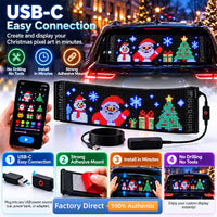 Car Decor Advertising Logo Lights Outdoor LED Matrix Pixel Scrolling Screen DIY Customize Patterns,Animations,Text Warning Light
