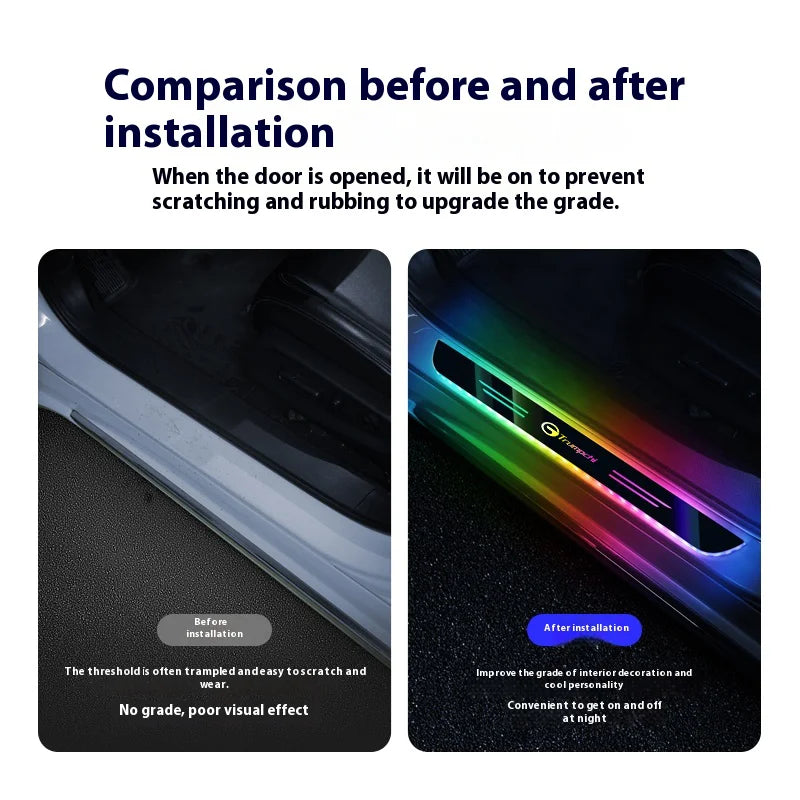Car LED Wireless Threshold Light For Trumpchi GAC Ga3 Ga4 Ga6 M6 S7 M8 E9 ES9 Gm8 Gs3 Gs4 Gs5 Auto interior accessories