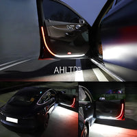 1/2/4pcs Car Warning Signal Lamp Auto Door Light Strip Flexible Welcome Parking Strobe Anti Collision Led Decoration Accessories