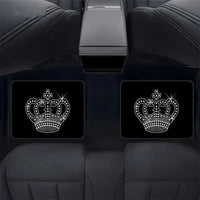 2pcs/4pcs Durable Car Floor Mats With Queen Crown Design - Suitable For All Vehicle Models, Front And Rear Mats, Car Interior Ac