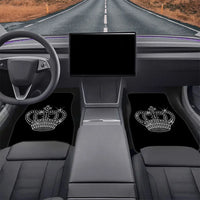 2pcs/4pcs Durable Car Floor Mats With Queen Crown Design - Suitable For All Vehicle Models, Front And Rear Mats, Car Interior Ac