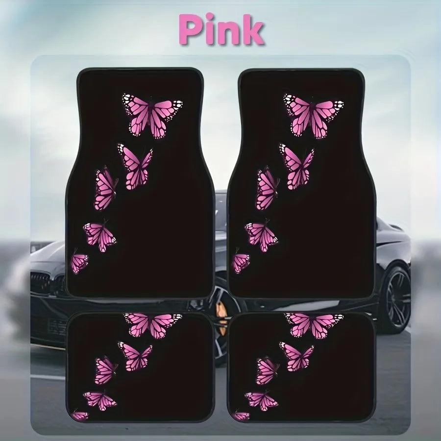 4PCS Personality Print Car Floor Mats for Renault Megane Clio Captur Duster Volvo Xc90 Xc60 S60 S90 Dacia Duster Car Accessories