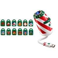Merry Ride Christmas Car Projector Light Plug and Play USB Holiday Projection Lamp with 6/12/24/32 Christmas Patterns Slides