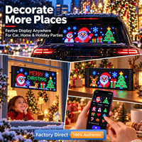 Car Decor Advertising Logo Lights Outdoor LED Matrix Pixel Scrolling Screen DIY Customize Patterns,Animations,Text Warning Light