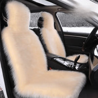 New Warm Car Seat Covers Fluffy Universal Auto Seat-Cover Mat Full Cover Wool Velvet Seats Protector Car Front Seat